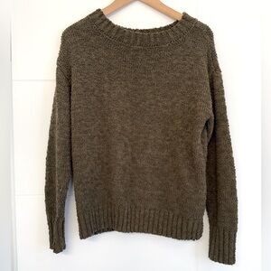 Sanctuary Oversized Army Green/Brown Sweater, size XS